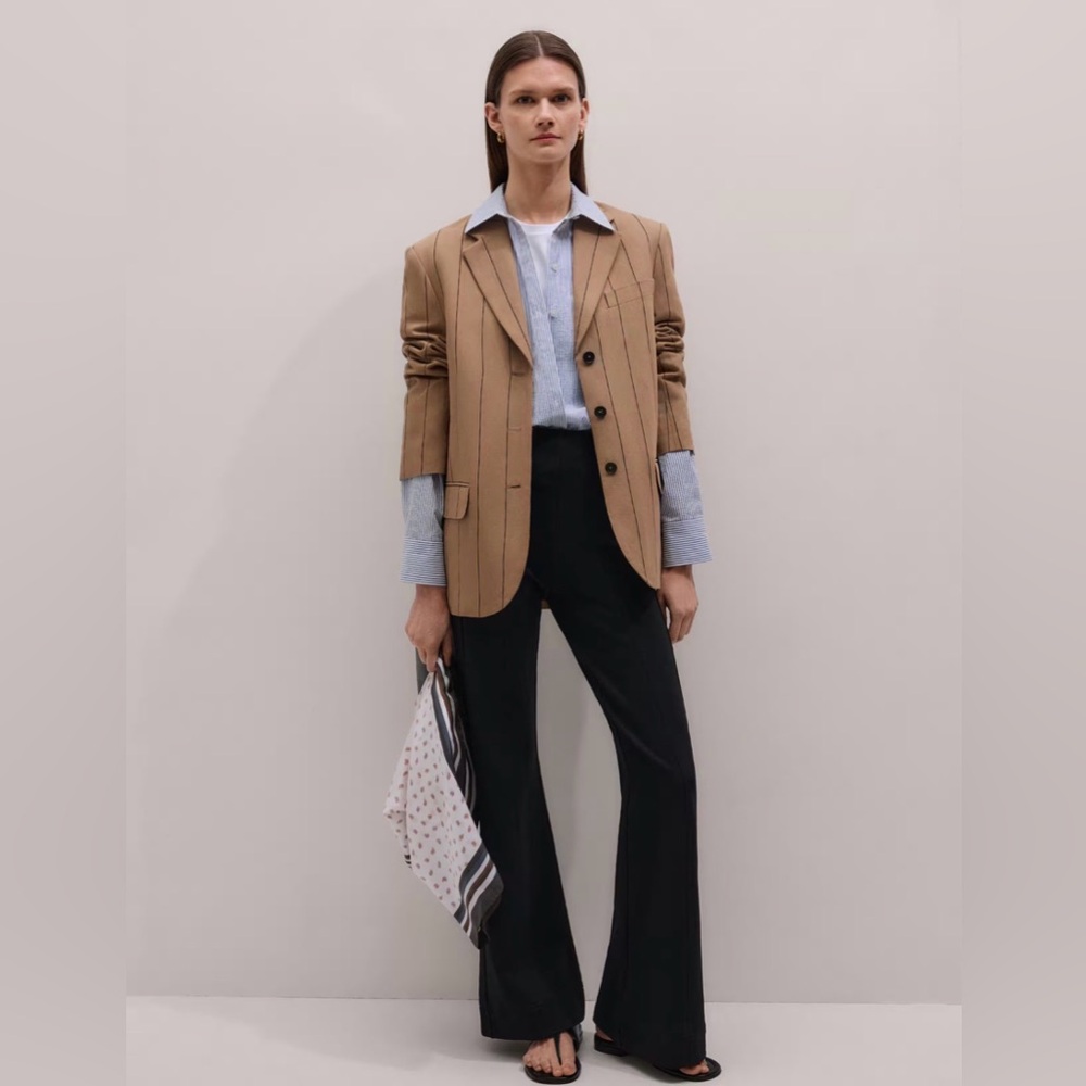 ME+EM Travel Tailoring Kick Flare Trouser Wide Leg Pants